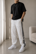 Adidas Originals Trackpants Weiß – Vintage 3-Streifen Trainingshose | Größe M (38) | Retro Streetwear