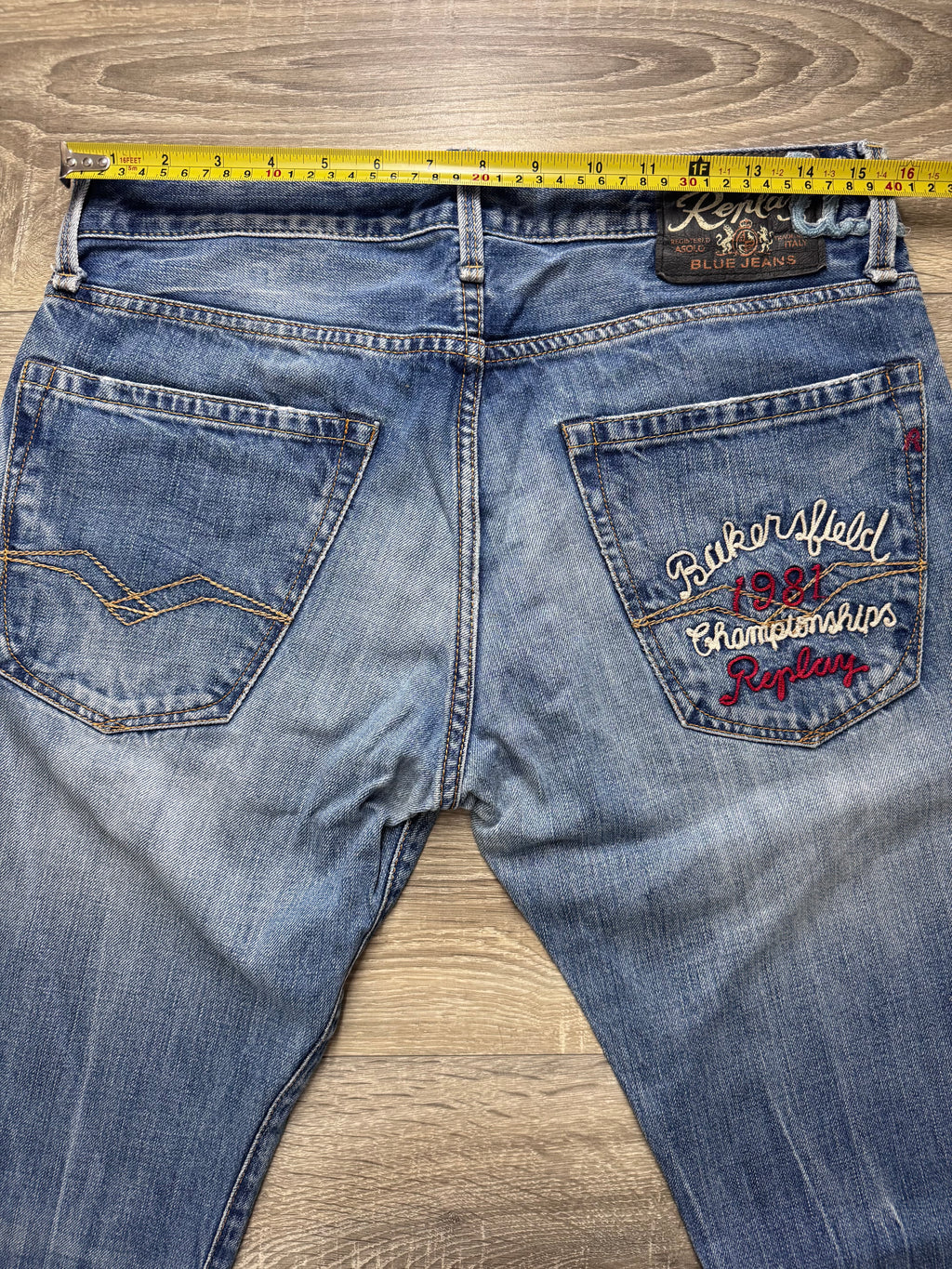 Replay Jeans W31/L34 Bikersfield 1981 Vintage Y2K Straight Blau
