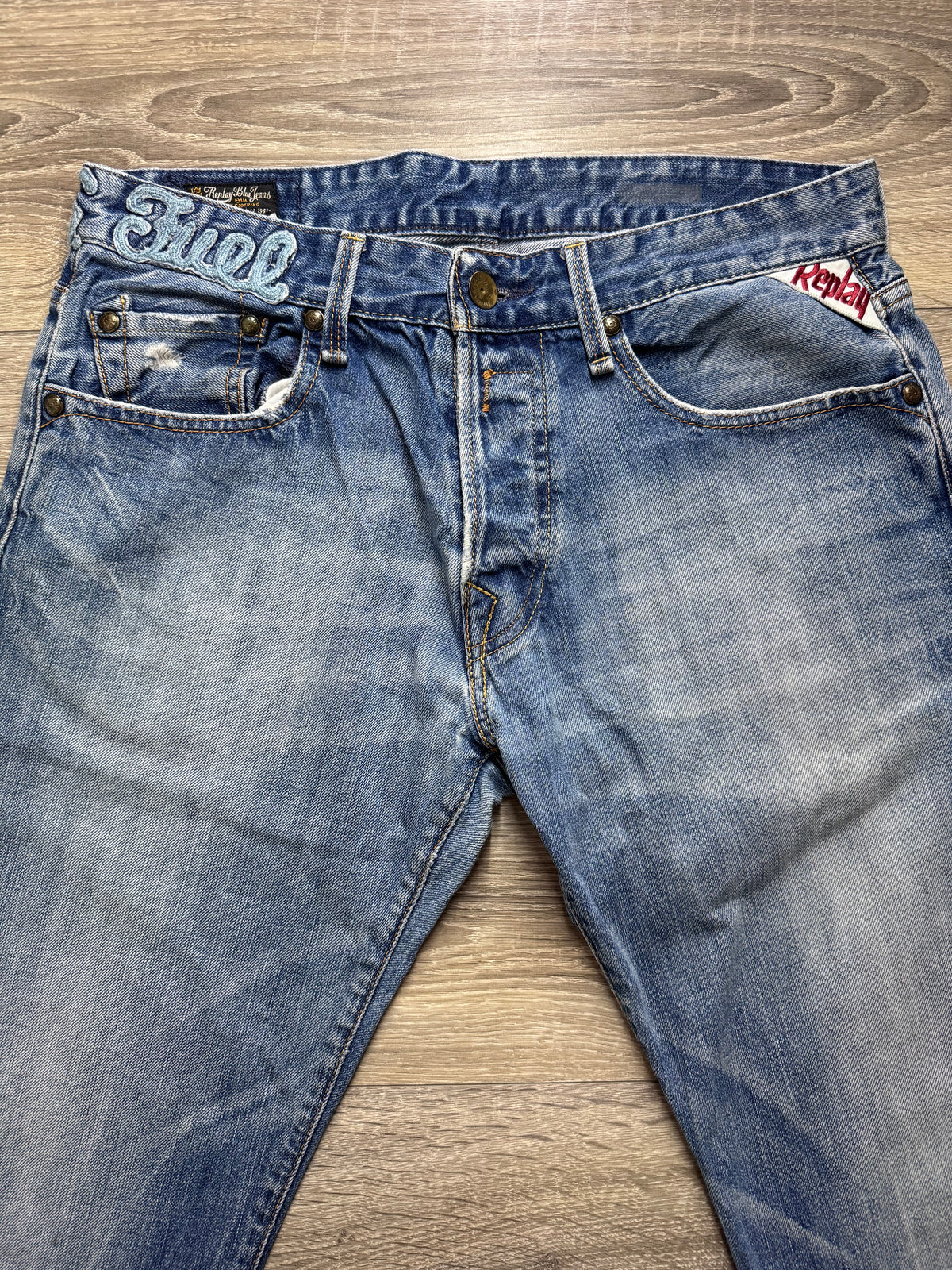 Replay Jeans W31/L34 Bikersfield 1981 Vintage Y2K Straight Blau